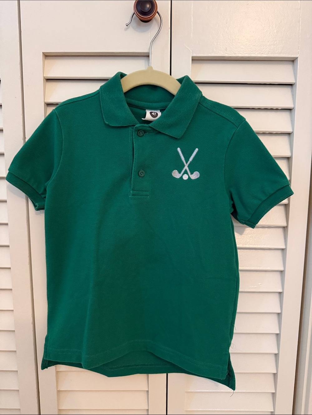 Kids Polo Shirt with Golf Motif